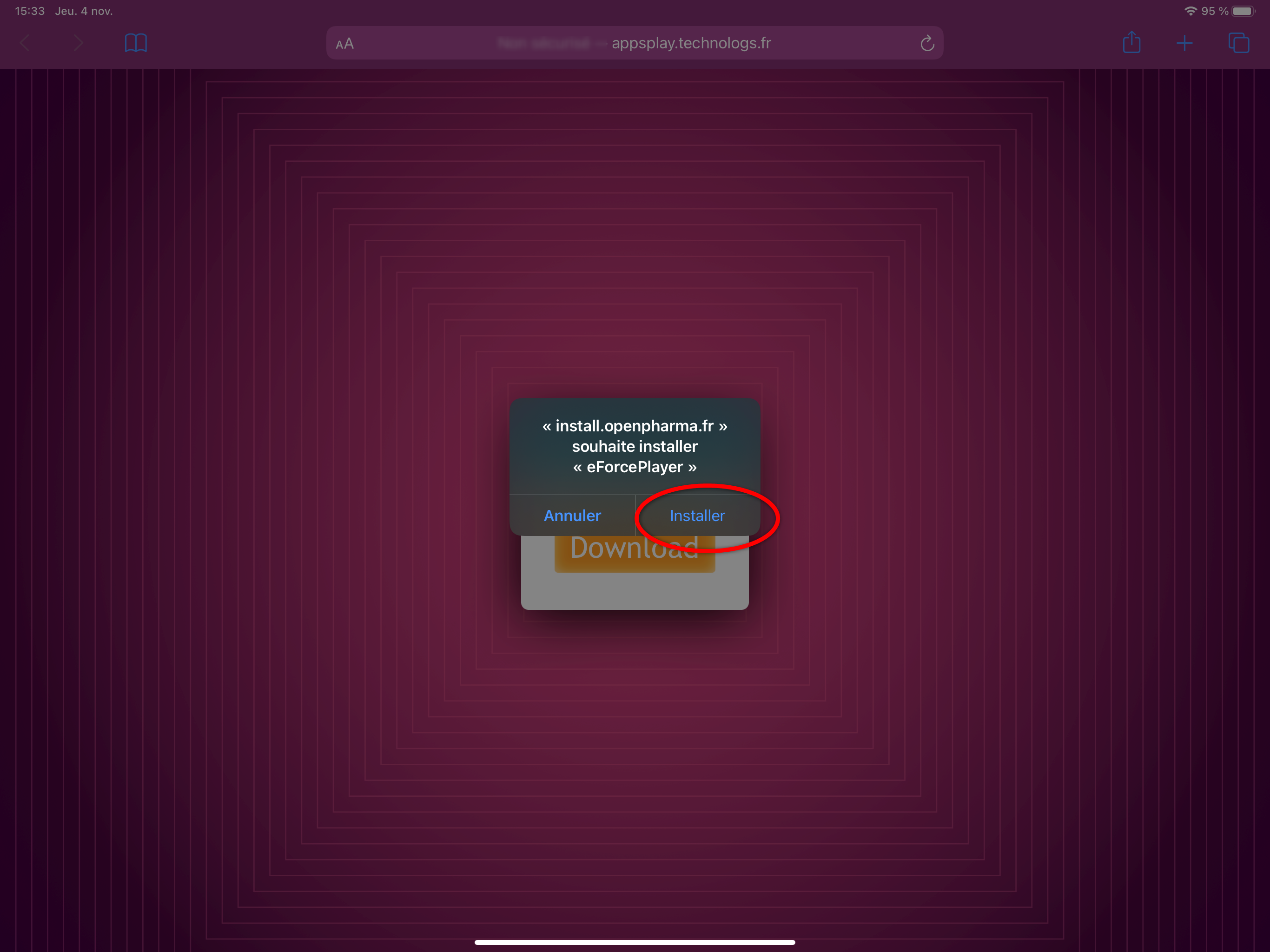Installer pour t�l�charger